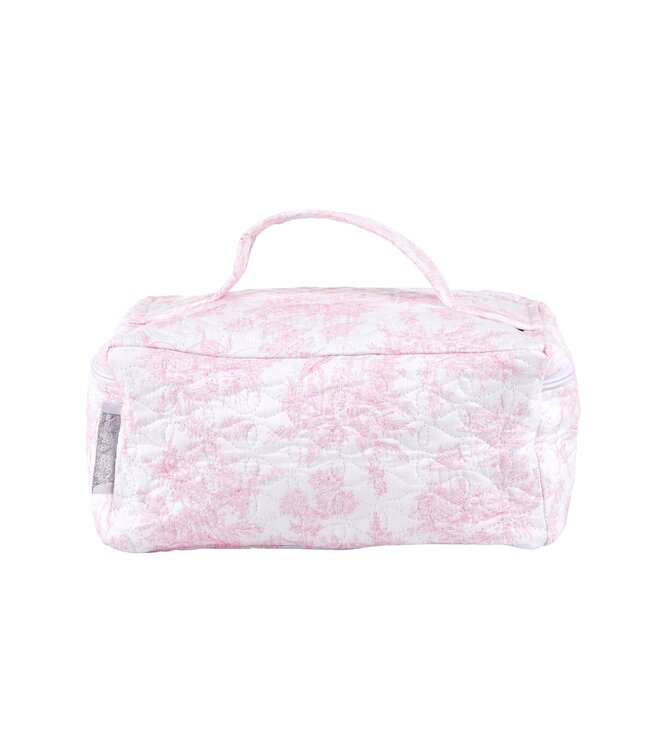 Theophile & Patachou Theophile & Patachou - Toilettas met 1 handvat - Gewatteerd Roze geprint