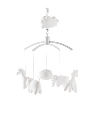 Theophile & Patachou Theophile & Patachou - Muziekmobiel ''olifanten en giraffen'' Wit