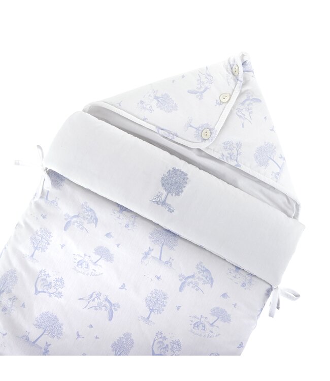 Theophile & Patachou Theophile & Patachou - Voetenzak Lichtblauw geprint