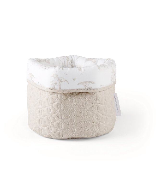 Theophile & Patachou Theophile & Patachou - Verzorgingsmand rond - Gewatteerd Camel Safari