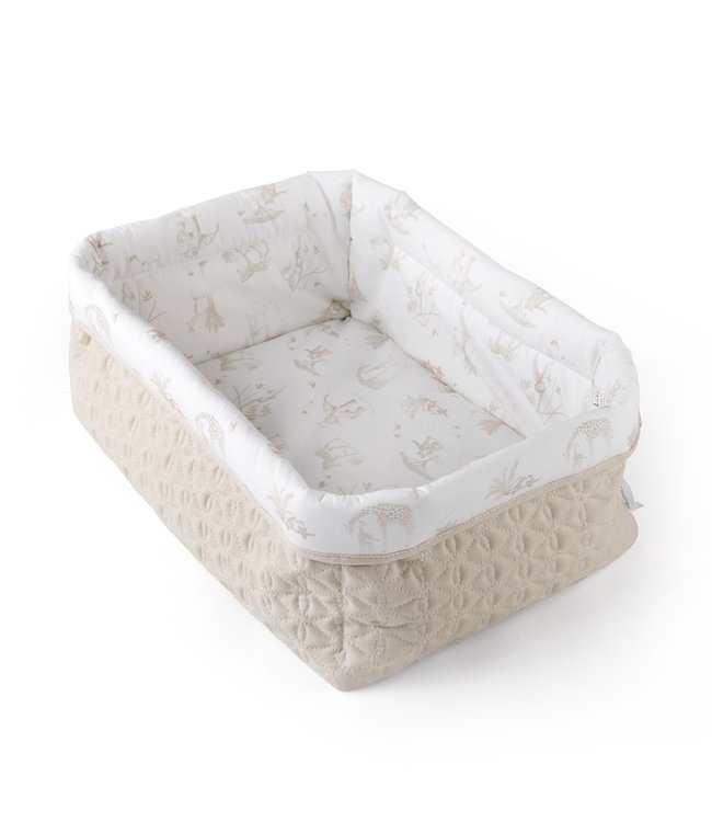 Theophile & Patachou Theophile & Patachou - Verzorgingsmand vierkant - Gewatteerd Camel Safari