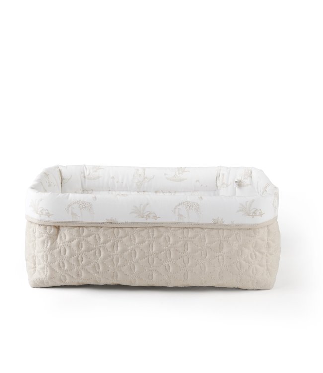 Theophile & Patachou Theophile & Patachou - Verzorgingsmand vierkant - Gewatteerd Camel Safari