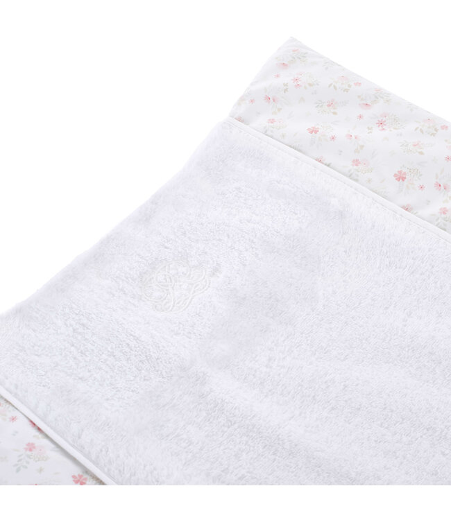 Theophile & Patachou Theophile & Patachou - Hoes verzorgingskussen - Badstof + katoen Roze bloemen