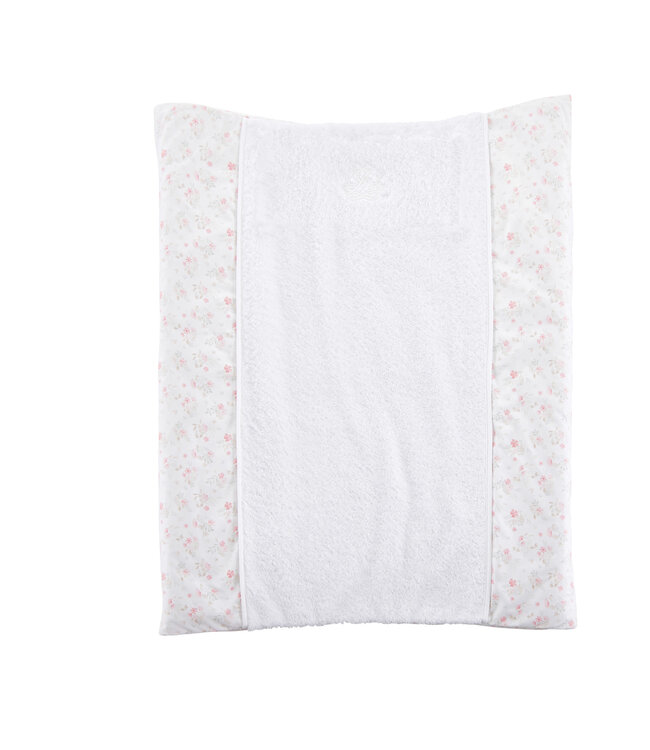 Theophile & Patachou Theophile & Patachou - Hoes verzorgingskussen - Badstof + katoen Roze bloemen