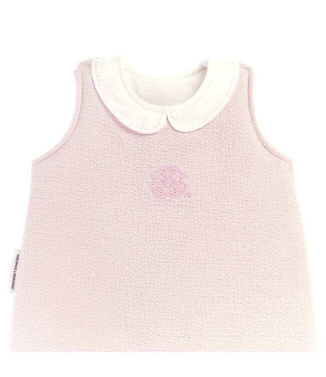 Theophile & Patachou Theophile & Patachou - Slaapzak 60cm kraag - Gewafeld Roze