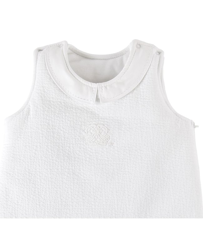 Theophile & Patachou Theophile & Patachou - Slaapzak 60cm kraag - Gewafeld Wit