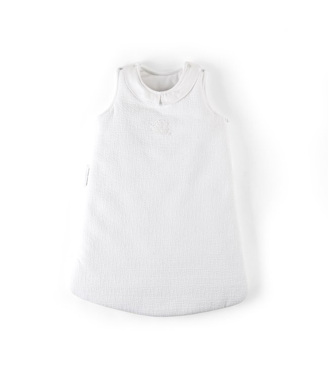 Theophile & Patachou Theophile & Patachou - Slaapzak 60cm kraag - Gewafeld Wit