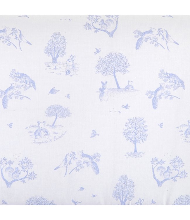 Theophile & Patachou Theophile & Patachou - Stof - Katoen Lichtblauw geprint