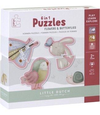 Little Dutch Toys Little Dutch Toys - Puzzel Flowers & Butterflies