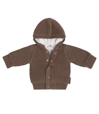 Baby's Only Baby's Only - Vestje met capuchon teddy Soul mokka - 62