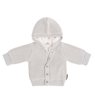 Baby's Only Baby's Only - Vestje met capuchon teddy Soul warm linen - 56