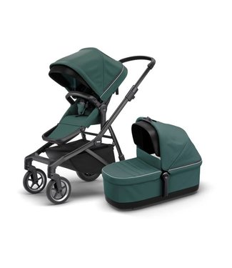 Thule Thule - Sleek Mallard Green on Black incl. bassinet