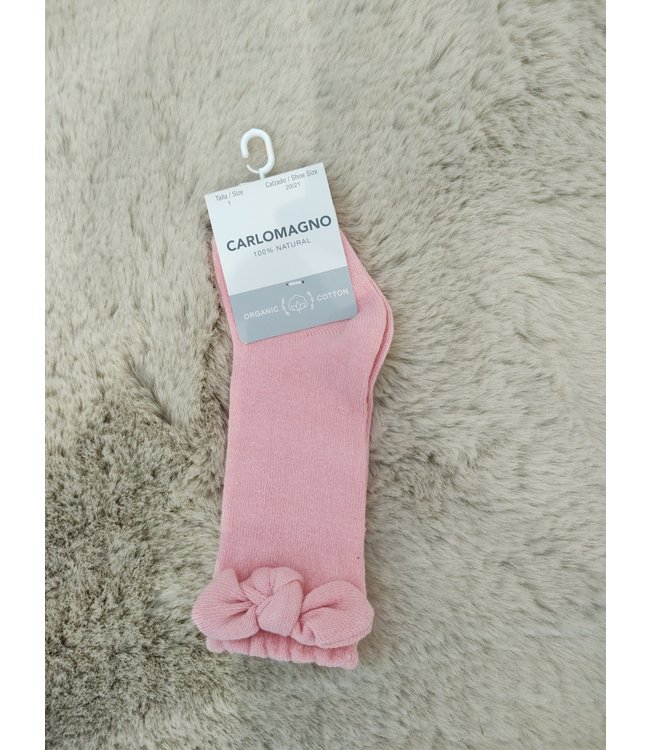 Carlomagno Carlomagno - Kniekous Roze Met Strik