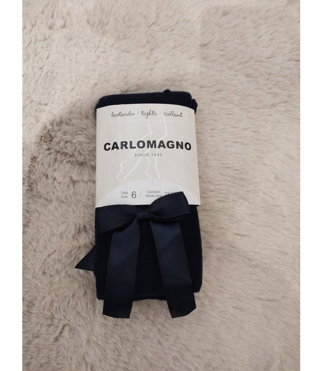 Carlomagno Carlomagno - Kousenbroek Met Strik - Blauw