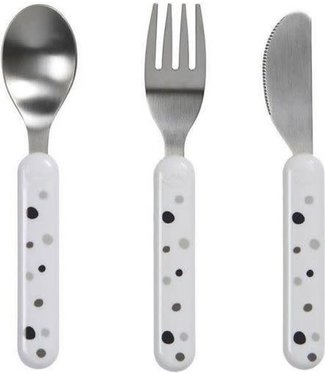 Done by Deer Done by Deer - Cutlery set, Dreamy dots, white