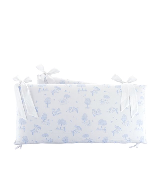 Theophile & Patachou Theophile & Patachou - Bedbeschermer 70cm - Bedrukt (70x70x70cm) H:32cm Lichtblauw geprint