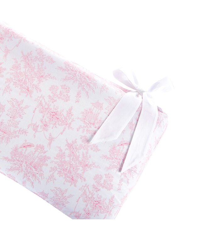 Theophile & Patachou Theophile & Patachou - Bedbeschermer 70cm - Bedrukt (70x70x70cm) H:32cm Roze geprint