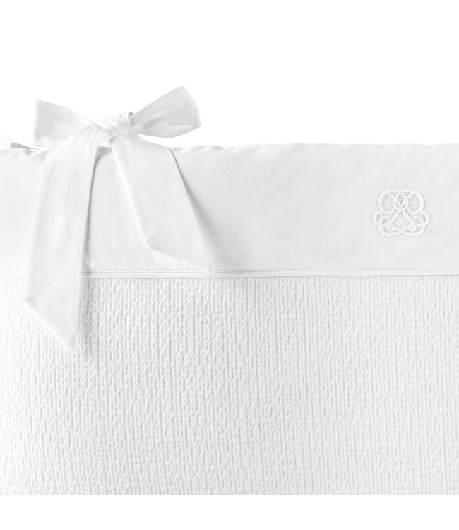 Theophile & Patachou Theophile & Patachou - Bedbeschermer 70cm - Gewafeld (70x70x70cm) H:32cm Wit