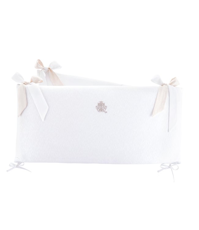 Theophile & Patachou Theophile & Patachou - Bedbeschermer 70cm - Jersey (70x70x70cm) H:32cm Wit