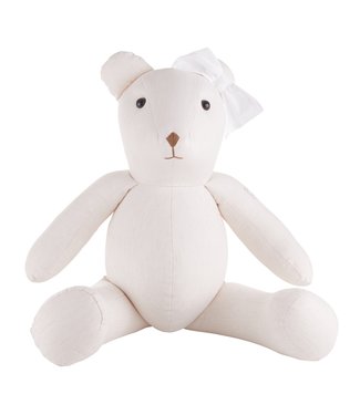 Theophile & Patachou Theophile & Patachou - Beer Patachou strik oor wit - Katoen Zand