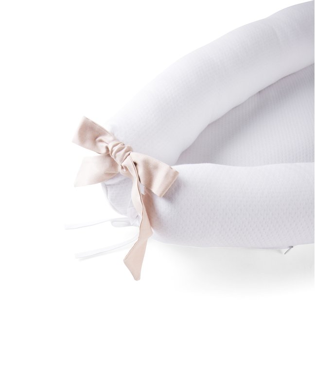 Theophile & Patachou Theophile & Patachou - Baby slaapnestje - Gewafeld Wit/Camel Safari