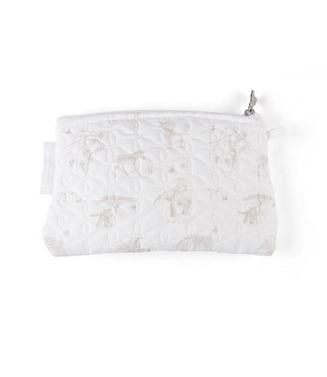 Theophile & Patachou Theophile & Patachou - Platte tas - Gewatteerd Camel Safari print