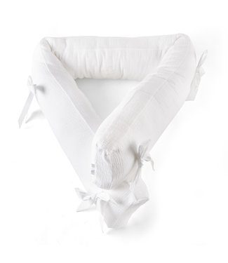 Theophile & Patachou Theophile & Patachou - Bedbeschermer 210 cm - Gewafeld H: 18 cm Wit