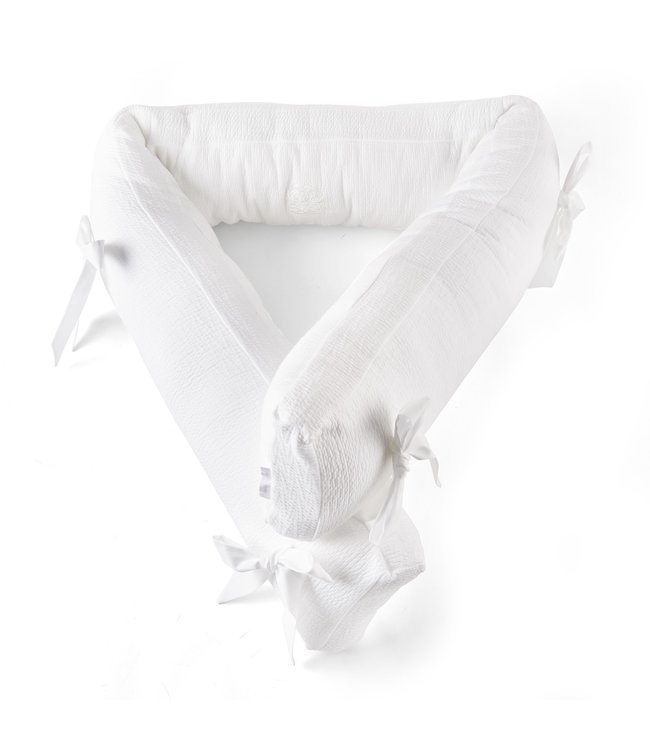 Theophile & Patachou Theophile & Patachou - Bedbeschermer 210 cm - Gewafeld H: 18 cm Wit