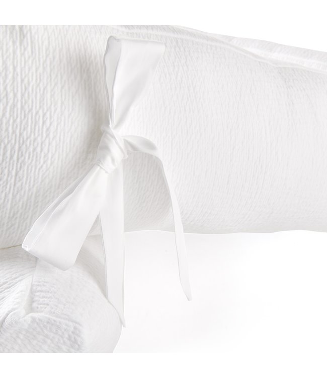 Theophile & Patachou Theophile & Patachou - Bedbeschermer 210 cm - Gewafeld H: 18 cm Wit