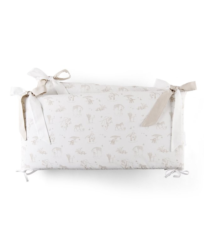 Theophile & Patachou Theophile & Patachou - Bedbeschermer 60cm - Bedrukt (60x60x60cm) H:32cm Camel Safari print