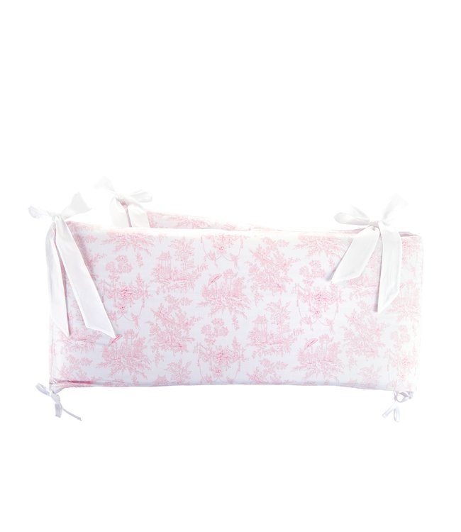 Theophile & Patachou Theophile & Patachou - Bedbeschermer 60cm - Gedrukt (60x60x60cm) H:32cm Roze bloemen