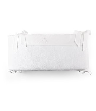 Theophile & Patachou Theophile & Patachou - Bedbeschermer 60cm - Gewafeld (60x60x60cm) H:32cm Wit