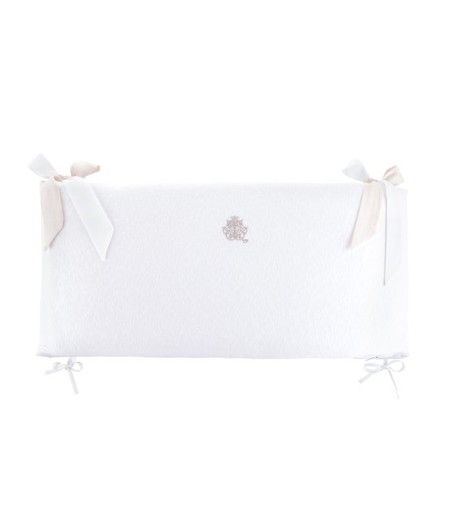 Theophile & Patachou Theophile & Patachou - Bedbeschermer 60cm - Jersey (60x60x60cm) H:32cm Wit