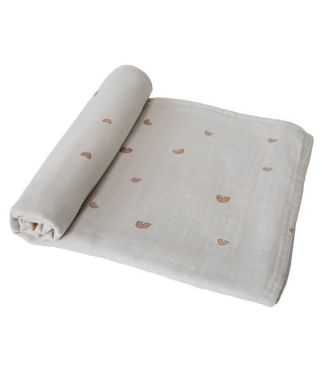 Mushie Mushie - Swaddle - Rainbow - 120Cm X 120Cm