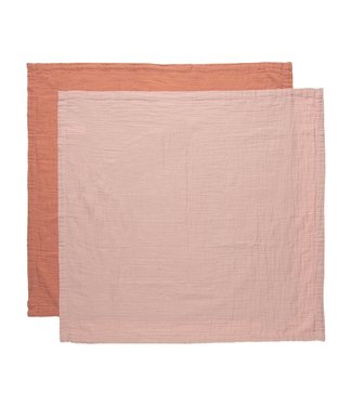 Bebejou Bebejou - DOEKEN 70X70 PURE COTTON PINK