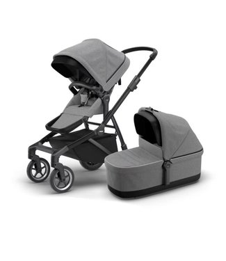 Thule Thule - Sleek Grey Melange on Black incl. bassinet