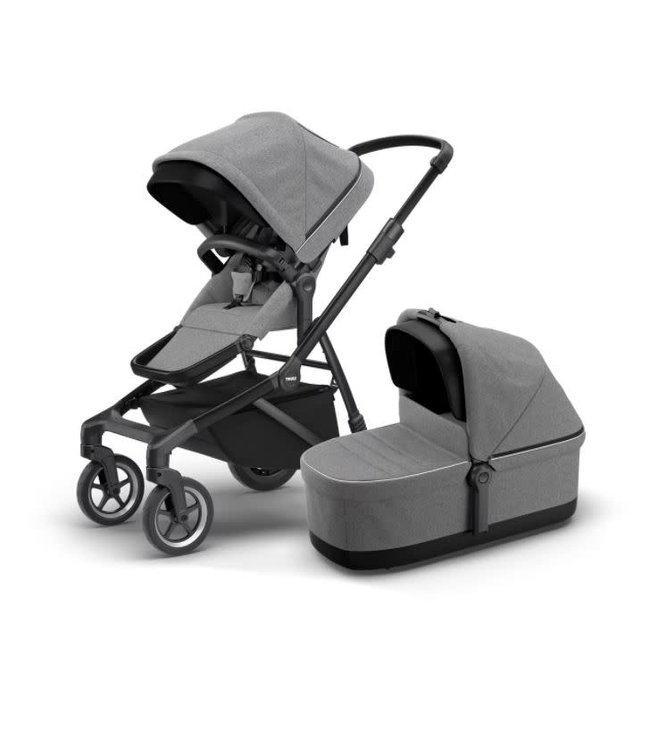 Thule Thule - Sleek Grey Melange on Black incl. bassinet
