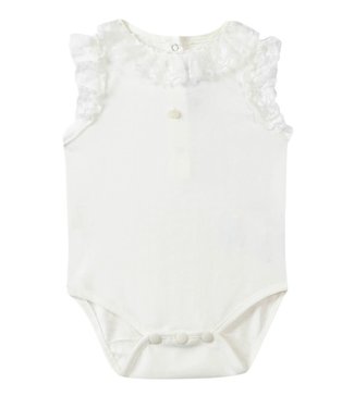 Tartine et Chocolat Tartine Et Chocolat - Bodysuit White Jersey With Lace