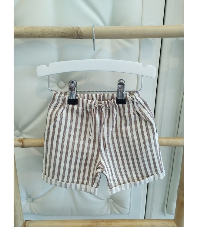 Aletta Aletta - Short Bruin Gestreept
