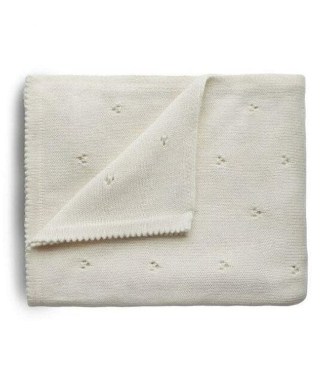 Mushie Mushie - Blanket - Pointelle Ivory