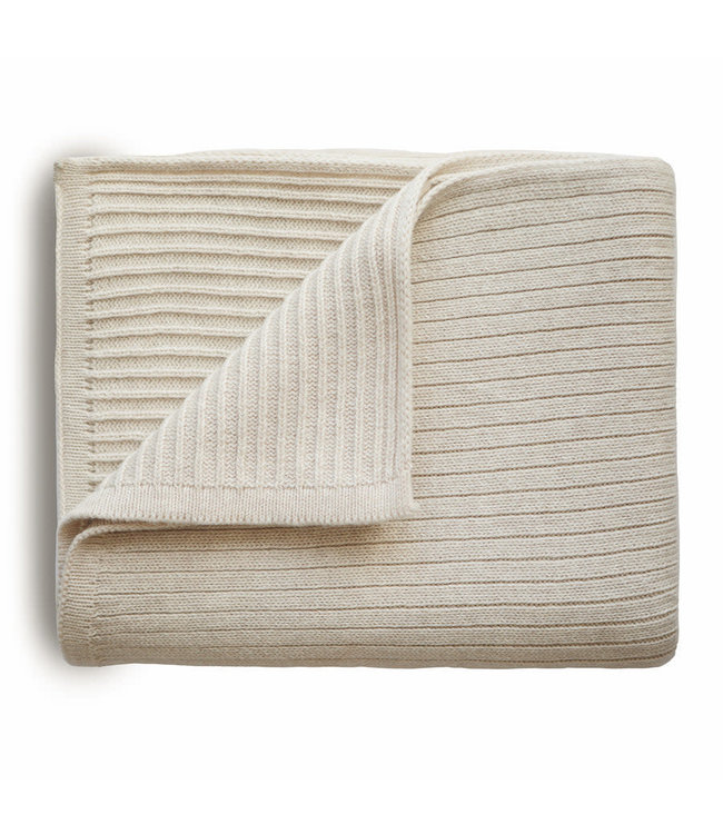 Mushie Mushie - Blanket - Ribbed Beige Melange