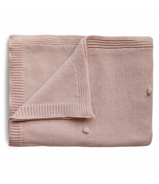 Mushie Mushie - Knitted Textured Dots Baby Blanket (Blush)