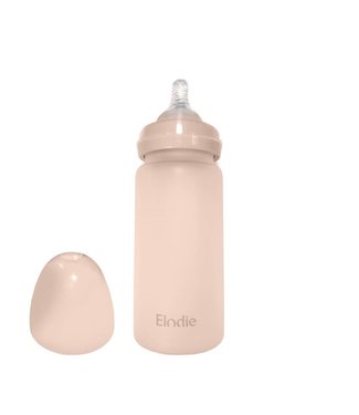 Elodie Elodie - Glazen baby fles met siliconen speen 0m+  Blushing