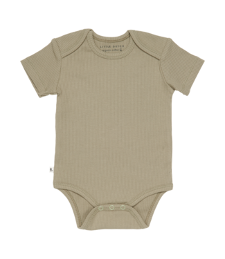 Little Dutch Romper korte mouw Rib Olive