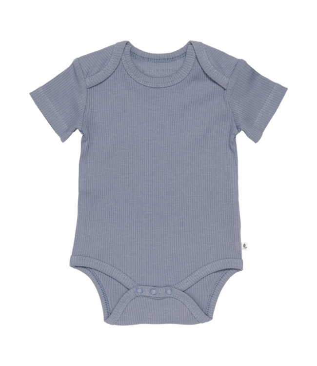 Little Dutch Romper korte mouw Rib Blue