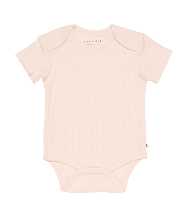 Little Dutch Romper korte mouw Rib Pink