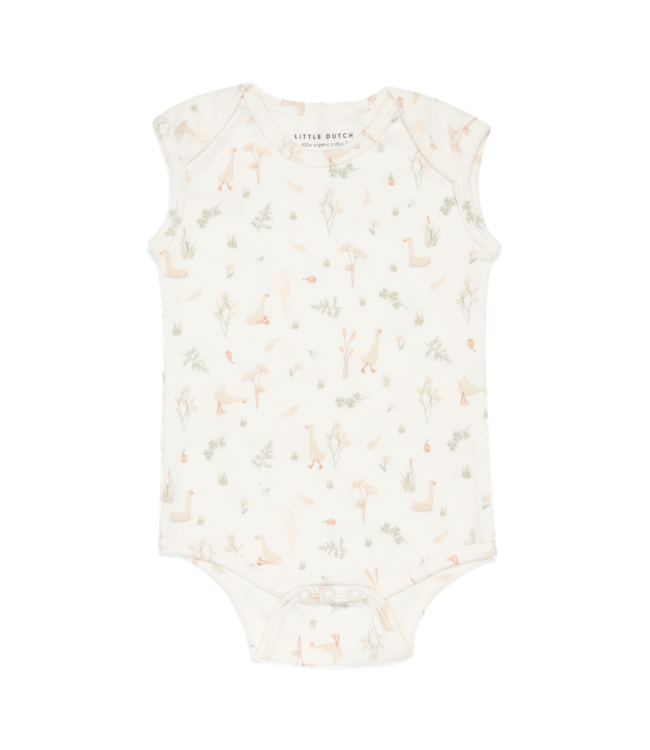 Little Dutch Romper mouwloos Little Goose White