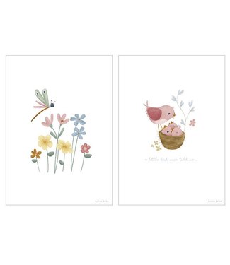 Little Dutch Little Dutch - Poster Little Pink Flowers - A3