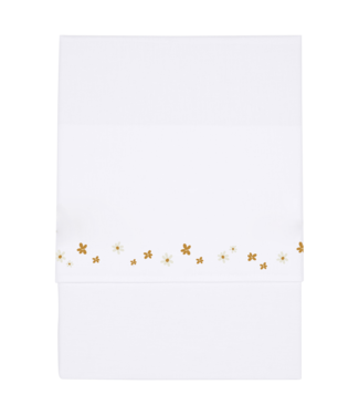 Little Dutch Little Dutch - Wieglaken Little Pink Flowers geborduurd