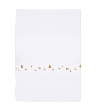 Little Dutch Little Dutch - Ledikantlaken Little Pink Flowers geborduurd